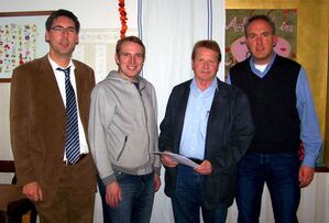 (v.l.) Dr. Olaf Sommerfeld, Lukas Butterworth, Heinz Uekermann und Peter Stranninger