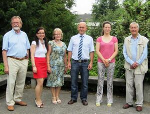 v.l.: Robert Gewies,Anja König,Maria Haucke,Sebastian Hutzenthaler,Dr.Verena Brunschweiger,Peter Irmann