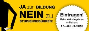 Volksbegehren gegen Studiengebühren 2013